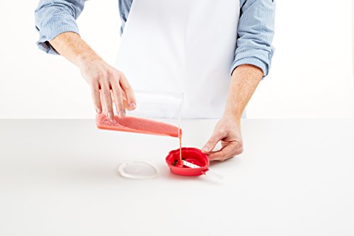 Lékué 3400265S01 Fraise Glacé Pack 4 UTS, Silicone, Rouge, 15,4 x 9,4 x 3,3 cm Moldes para Helados en Forma de Fresa, Rojo, 15.4 x 9.4 x 3.3 cm, 4 Unidades