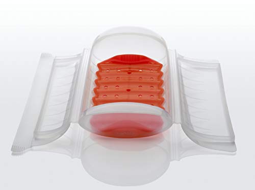 Lékué - Bandeja multifunción para Estuche de Vapor, 1-2 Personas, Color Rojo