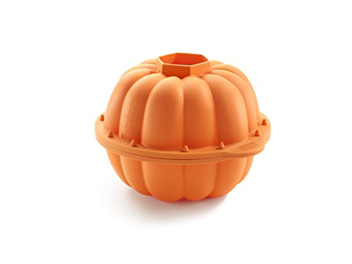 Lékué Halloween 3D Molde Calabaza, Silicona, Naranja