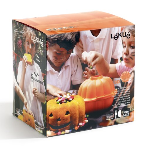 Lékué Halloween 3D Molde Calabaza, Silicona, Naranja