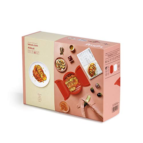 Lékué - Kit Estuche de vapor 3,4 personas + libro de recetas, 1400 ml, Silicona