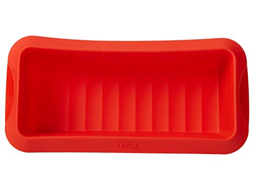 Lékué - Molde de silicona Rectangular, Rojo, 24cm