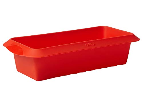 Lékué - Molde de silicona Rectangular, Rojo, 24cm