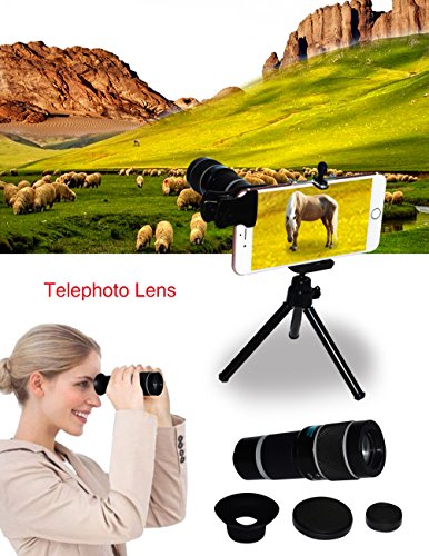 Lente Cámara Teléfono, Teleobjetivo Zoom 20X Universal, Trípode, Telescopio Monocular, Adecuado Para Casi El 98% De Teléfonos Inteligentes En El Mercado IPhone Compatible Samsung