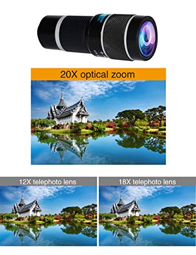 Lente Cámara Teléfono, Teleobjetivo Zoom 20X Universal, Trípode, Telescopio Monocular, Adecuado Para Casi El 98% De Teléfonos Inteligentes En El Mercado IPhone Compatible Samsung