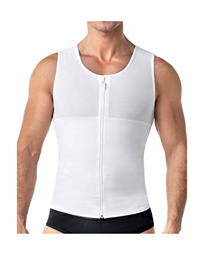 Leo Faja chaleco modelador para hombre, afina el abdomen, con soporte lumbar. - 035000000S, S, Blanco