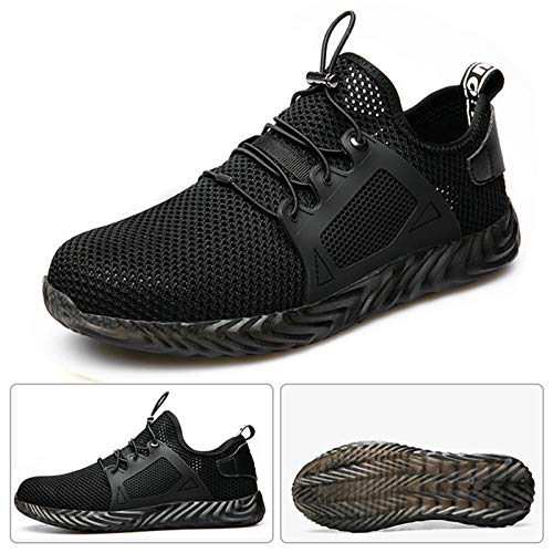 Leobtain Men Women Indestructible Trainers Lightweight Shoes Steel Toe Boot Safety Breathable Work Sneakers