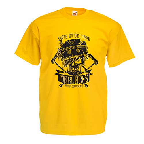 lepni.me N4605 Camiseta Skate or Die Trying (XX-Large Amarillo Multicolor)