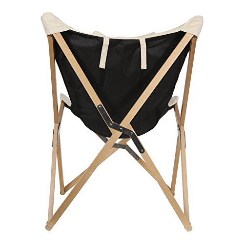 Lesli Living Sillón Naturel Estructura de Madera Plegable Mariposa Silla sillón (99 x 73 x 81