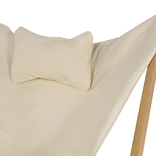 Lesli Living Sillón Naturel Estructura de Madera Plegable Mariposa Silla sillón (99 x 73 x 81