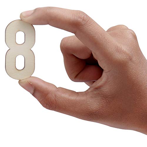 Letras de Madera y Números de Madera (124 piezas) - Juego de Letras Mayúsculas (A-Z) y Letras Minúsculas (52 cada) con 20 Números de Madera (0-9) - Art Craft DIY Wedding Party Casa de Madera