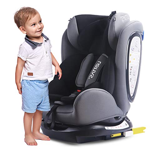 LETTAS Silla de Coche con isofix, Grupos 0+1/2/3 (0-36 kg, 0-12 años)