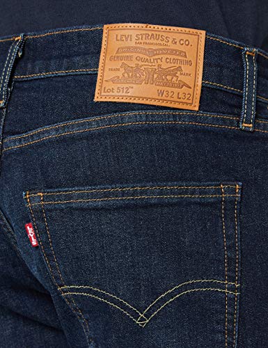 Levi's 512 Slim Taper Fit Jean Vaqueros, Azul Biologia ADV, 26W / 30L para Hombre
