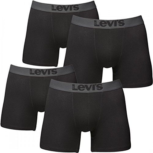 Levi's Calzoncillos (Paquete de 4) para hombre 6 (Grande) 4 X Negro (Jet Negro)
