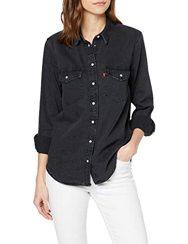 Levi's Essential Western Blusa, Negro (Black Sheen (2) 0004), X-Large para Mujer