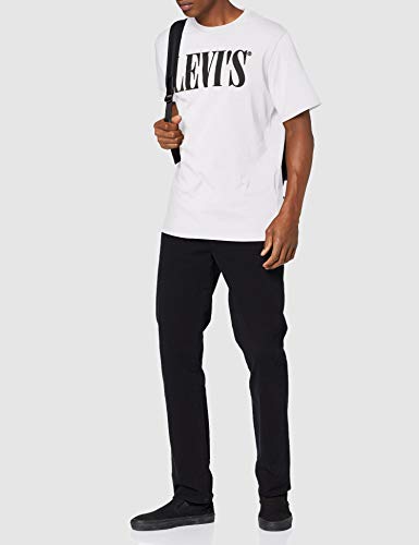 Levi's Relaxed Graphic tee Camiseta, Blanco (90's Serif Logo White 0026), Large para Hombre