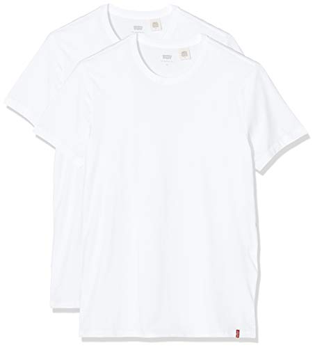Levi's Slim 2pk Crewneck 1 Camiseta, Blanco (Two-Pack tee White + White 0000), XX-Large 2 para Hombre