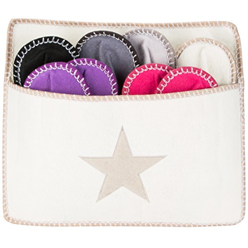 Levivo Set de zapatillas de estar por casa para invitados, 13 piezas: 6 pares de pantuflas de fieltro en 3 tamaños y bolsa de almacenamiento, pantuflas de fieltro para hombre/mujer, alta calidad