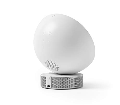 Lexon Miami Sunrise - Reloj Despertador con Terapia de luz, Color Blanco y mármol Blanco