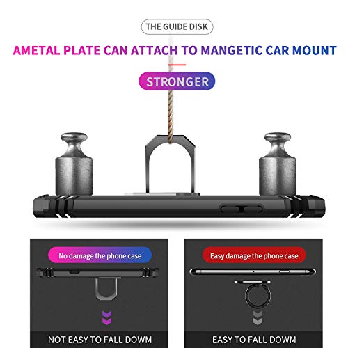 LeYi Funda Samsung Galaxy S8 Plus Armor Carcasa con 360 Anillo iman Soporte Hard PC y Silicona TPU Bumper antigolpes Fundas Carcasas Case para movil Samsung S8 Plus con HD Protector de Pantalla,Negro