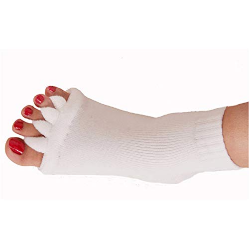 Lezed Calcetines separadores de Dedos para Yoga Cinco Separador De Dedos del Pie Calcetines Alineación Calcetines del Pie Cuidado De La Salud Calcetines De Gimnasia Aliviar Los Pies Dolor 2 Pares