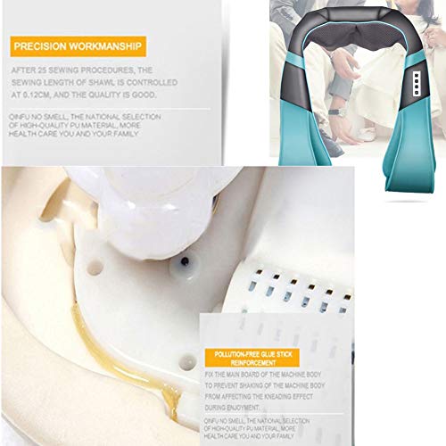 LG&S Shiatsu Cuello masajeador de Espalda con Calor de Tejido Profundo 4D Amasado Almohada para los Hombros, los pies, Las piernas para aliviar el Dolor