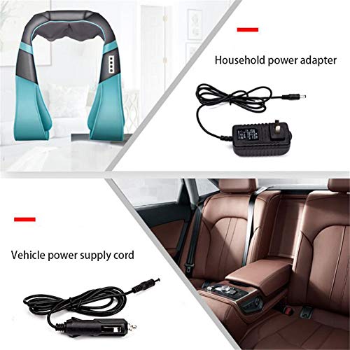 LG&S Shiatsu Cuello masajeador de Espalda con Calor de Tejido Profundo 4D Amasado Almohada para los Hombros, los pies, Las piernas para aliviar el Dolor