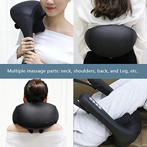 LG&S Shiatsu Hombro del Cuello masajeador eléctrico Trasero del Masaje con 4D Calor de amasamiento de Tejido Profundo para aliviar el Dolor Muscular