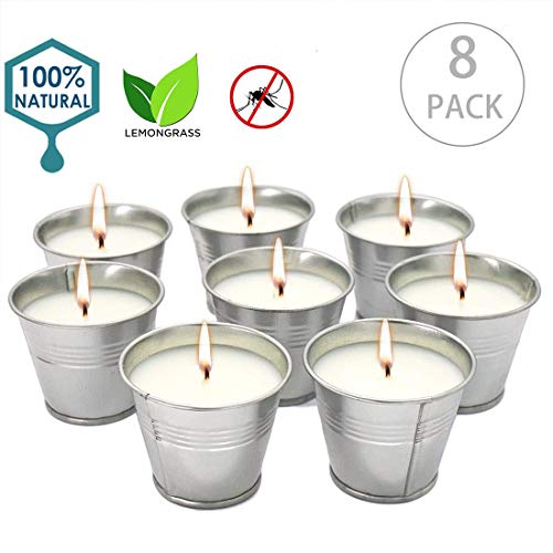 Lhl 8 Unids/Set Velas De Cera De Soja con Fragancia, Vela Repelente De Mosquitos Sin Humo para Decoración De Cumpleaños De Boda En Casa