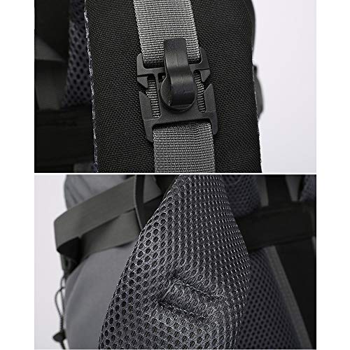 LHY EQUIPMENT 70L Mochila para Acampar Impermeable de Gran Capacidad, Mochila Profesional, Mochila de Trekking, Mochila de Viaje Resistente Al Desgarro,For Outdoor Travel/Hiking/Climbing,Naranja