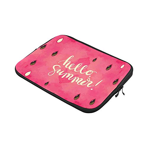 LIANGWE Diseño Personalizado Hola Verano Escrito a Mano Letras Funda Suave portátil Funda Bolsa Bolsa Piel para Macbook Air 11"(2 Lados)