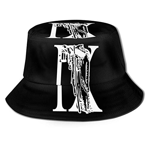 LianLiYa - Tarot ermitaño plegable sombra, sombrero de pescador unisex al aire libre, informal, impreso, sombrero de pescador, sombrero de viaje, sombrero de playa negro