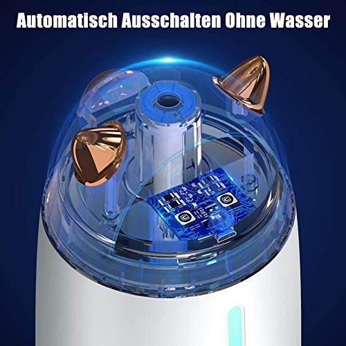 Liapianyun Humidificadores ultrasónicos con LED de luz de 350 ml, humidificador de Vapor silencioso difusor de Aroma, nebulizador humidificador de Vapor Modos,Blanco