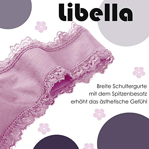Libella Sujetador Deportivo sin Costuras de 3 Piezas Sujetador de Yoga con Almohadillas Removibles para Mujeres Ultra-Lift de Komfort- BH Rosa Beige Gris 3747 S/M