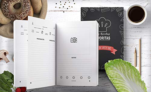 Libro De Recetas: Mis Recetas Favoritas | Libro De Recetas en blanco para crear tus propios platos - Libro de recetas mis platos cuadernos receta