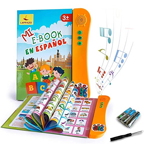 Libro Electrónico de Sonido en Español Juguetes de Aprendizaje para Bebés Niños Máquinas de Lectura para niños 3-5 Años Aprender Idioma con Juegos Juguete Educativo Infantil