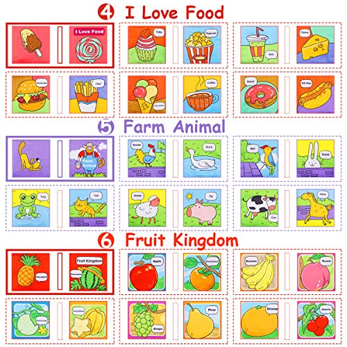 Libros Blandos para Bebé, Libro de Tela Bebé Aprendizaje y Educativo Libro para Bebé Recién Nacido Niños 6 Piezas