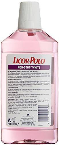 Licor del Polo Enjuague bucal Non-Stop White - 500 ml