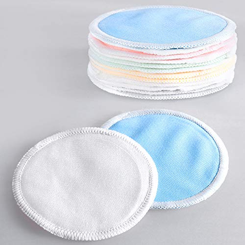 Lictin Almohadillas de Lactancia Bambú Orgánicos para Pérdida de Leche, Bolsa de Lavandería y de Organizadores, 12 Piezas (10 CM / 3.9" -12PCS)