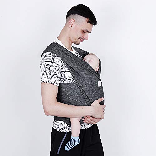 Lictin Fular portabebés Portabebes recien nacido Caja de regalo Portabebés elastico Hasta 35 lb / 16 kg Certificación de seguridad CE con bolsa de almacenamiento y colorido manual de usuario