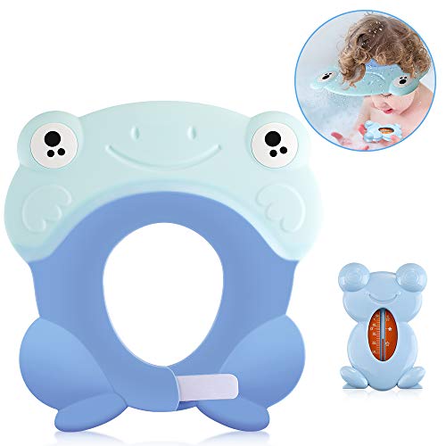 Lictin Gorro de Ducha para Bebés , Gorro de Champú de Silicona Suave de Dibujos Animados, Tamaño Ajustable, multifuncional y mpermeables, no Irrita los Ojos y los Oídos al Bañarse
