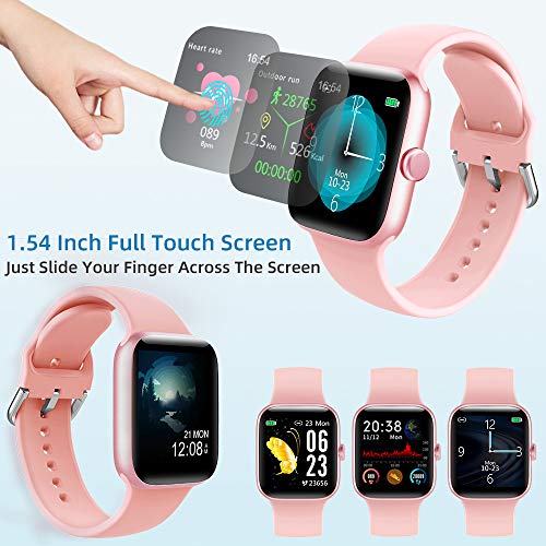 LIFEBEE Reloj Inteligente, Smartwatch Impermeable IP68 para Mujer Hombre Niño, Pulsera Actividad Inteligente para Deporte con Monitor de Sueño, Presión Arterial, Pulsómetro, Calorías para Android iOS