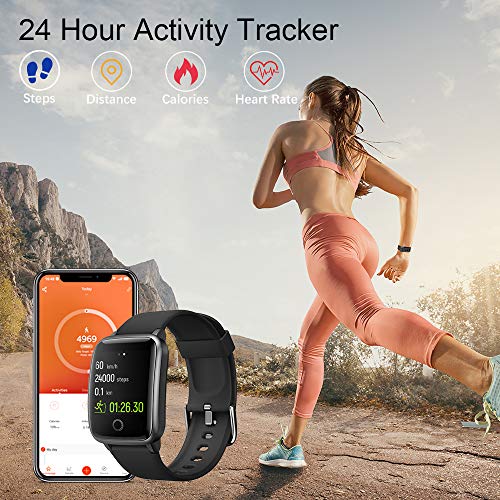 LIFEBEE Smartwatch, Reloj Inteligente Impermeable IP68 con Monitor de Sueño Pulsómetros Cronómetros Contador de Caloría, Pulsera de Actividad Inteligente para Hombre Mujer niños con iOS y Android