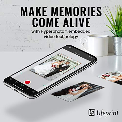 Lifeprint: Impresora portátil de Fotos y vídeos Lifeprint 2x3 para Dispositivos iOS y Android. Haz Que Tus Fotos cobren Vida con Realidad Aumentada - Blanco