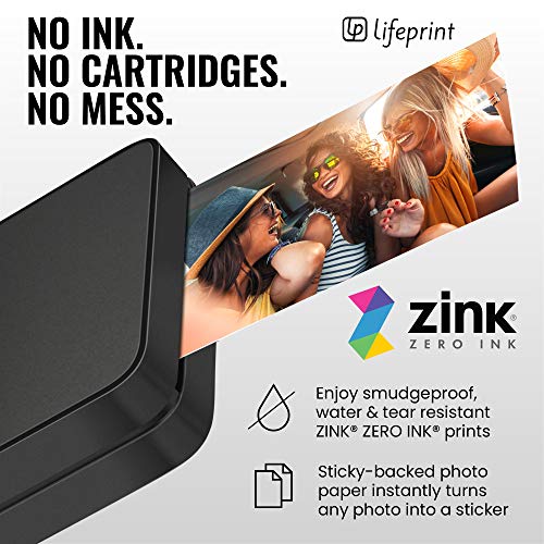 Lifeprint: Impresora portátil de Fotos y vídeos Lifeprint 2x3 para Dispositivos iOS y Android. Haz Que Tus Fotos cobren Vida con Realidad Aumentada - Blanco