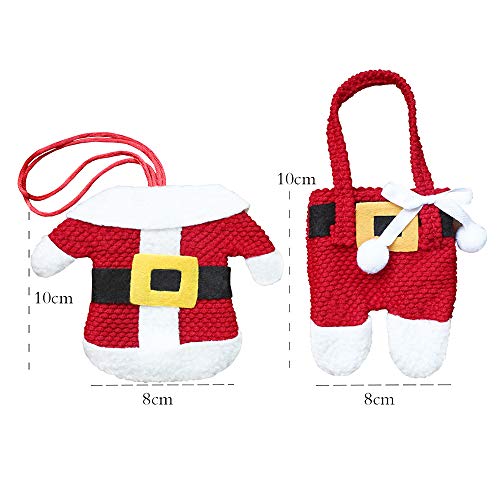 Lifreer - Juego de 8 cubiertos de Navidad, para decoración de mesa de Papá Noel, tenedor, para Navidad, fiestas, restaurantes, etc.