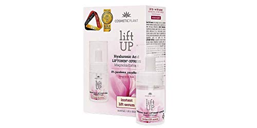 Lift Up, Suero Antiarrugas, Instantáneo Con Ácido Hialurónico, Contiene Riboxyl™ e Hidrovitón, LIFTONIN®-EXPRESS Ingrediente Innovador, Extraído de Algas Marinas, Para Rostro, Piel y Cuello - 15 ml
