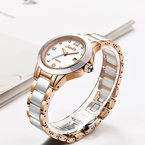 LIGE Moda Señoras Reloj de Pulsera Impermeable Cuarzo Reloj de Pulsera para Mujer Acero Inoxidable Pulsera Velar por Chica