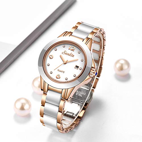 LIGE Moda Señoras Reloj de Pulsera Impermeable Cuarzo Reloj de Pulsera para Mujer Acero Inoxidable Pulsera Velar por Chica