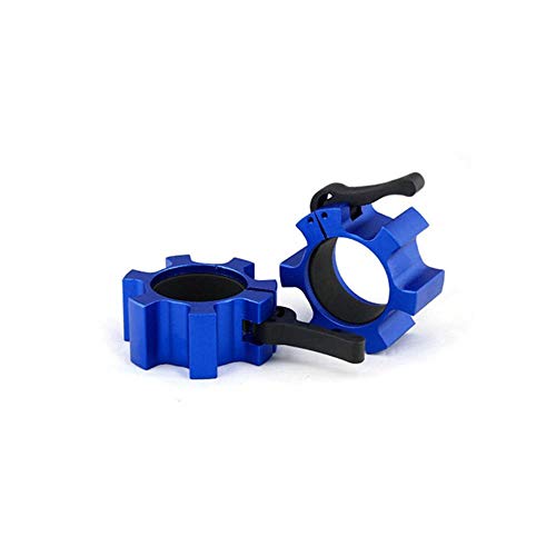 LIJ 1 par de 2 barras de bloqueo de 50 mm con mancuernas de levantamiento de pesas para gimnasio, mancuernas con bloqueo de mandíbula, fitness, construcción de cuerpo